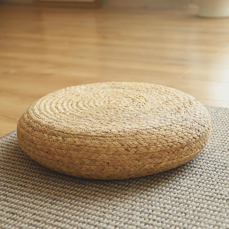 Q683藤编坐垫蒲团草编榻榻米国学坐垫墩子打坐禅修垫懒人客厅跪拜