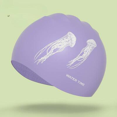 watertime泳帽女防水不勒头长发大号护耳硅胶游泳帽专业男女