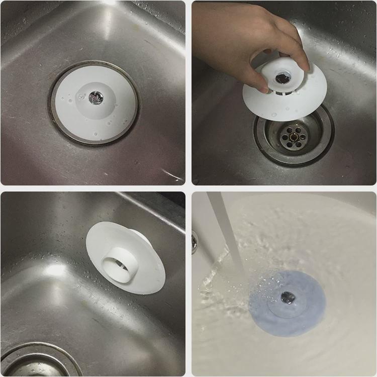 洗手池密封塞厨房卫生间防臭地漏盖下水管堵水塞漏斗浴盆洗手盆