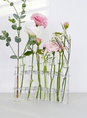 创意玻璃试管花瓶水培容器办公室绿色饰品时尚任意改变照型摆件