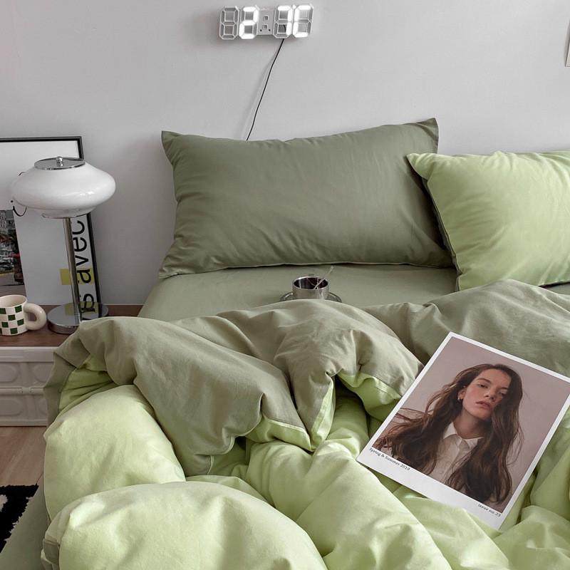 日式春夏季水洗棉床笠宿舍学生三件套被套纯色四件套床上用品批发,床上用品,床品套件/四件套/多件套,淘宝优惠券,粉丝福利购,淘宝优惠卷