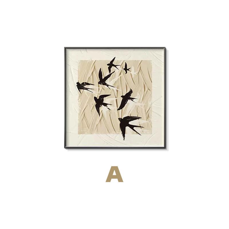 背景墙壁画古风客厅装饰画2024新款沙发中法式复古餐厅挂画组合画