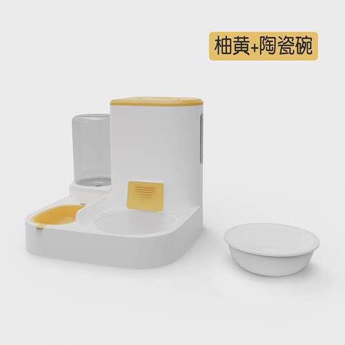 工厂新款宠物自动饮水喂食器不锈钢猫碗陶瓷宠物碗猫咪食具用FY8