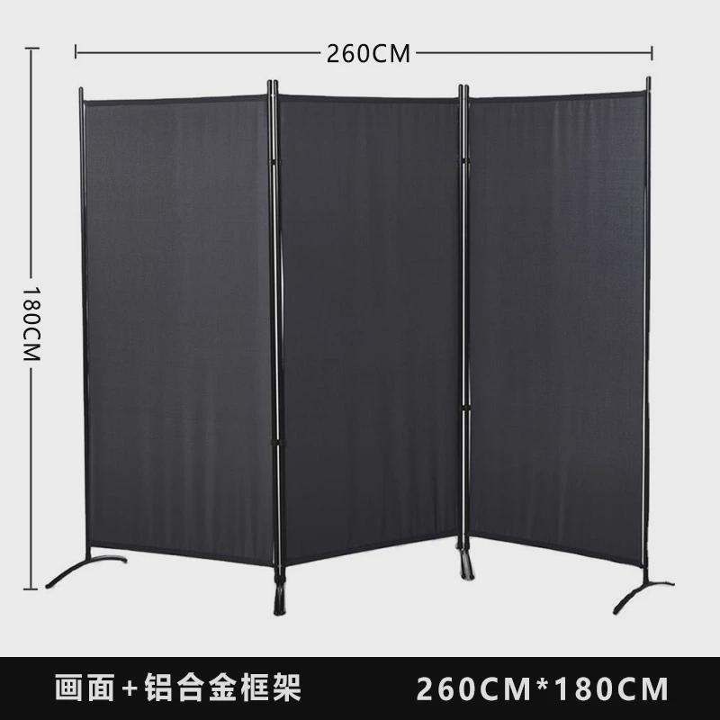 铝合金办公屏风三联侧拉屏风办公室隔断屏风直播拍摄背景架纯色