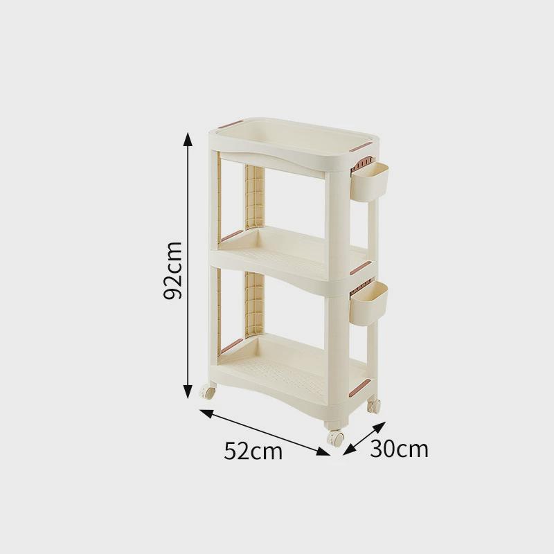 书架置物架落地多层可移动收纳架书桌旁简易阅读架带轮小推车架子