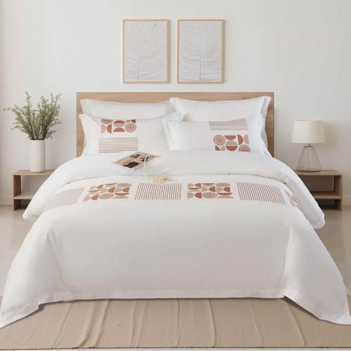 五星级酒店60支床尾巾款酒店四件套印花款民宿宾馆床上用品套件