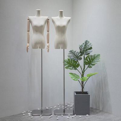 韩版大平肩模特道具女半身人体橱窗展示架服装店全身女装人偶模特