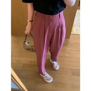 大码女胖mm显瘦显高老爹裤窄版直筒裤女垂感小个子裤