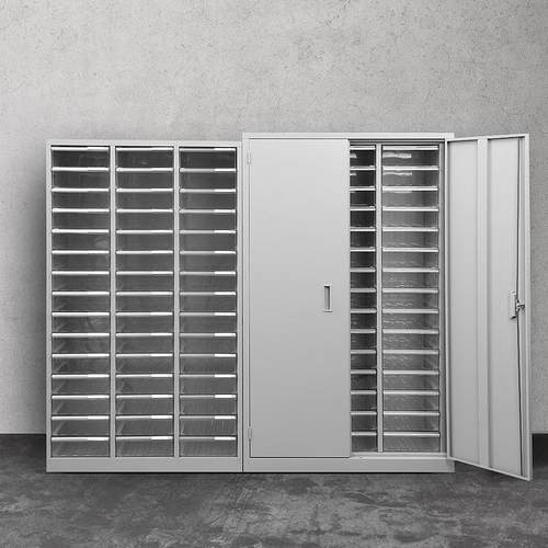 陕西A4文件柜抽屉式钢制资料收纳柜45抽90抽效率柜档案柜票据柜