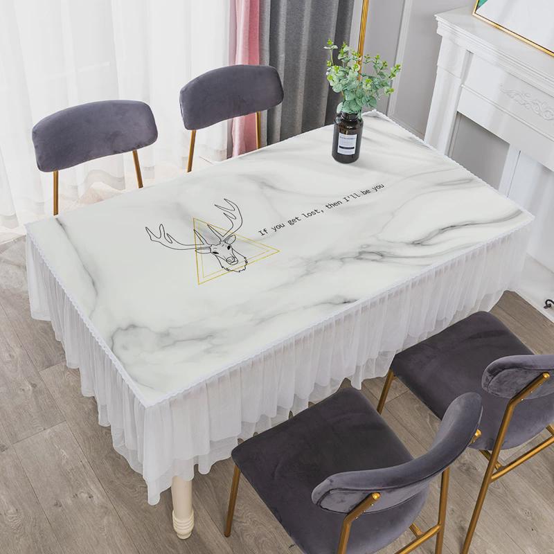 78n78n长方形全包茶几罩套家用客厅餐桌桌布蕾丝桌布电视柜布艺防