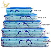 利成大型充气游泳池家用全尺寸后院户外花园充气水池地面方形泳池