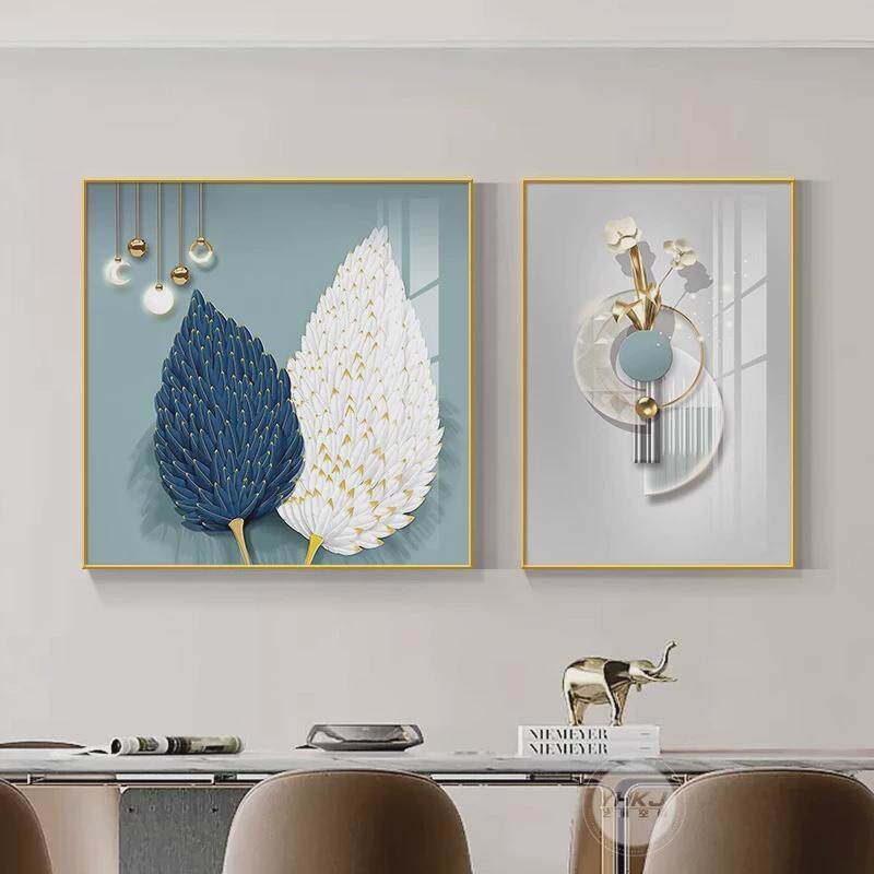 商俞轻奢餐厅高档饭厅歺厅现代简约餐桌装饰画挂画壁画餐厅高级感