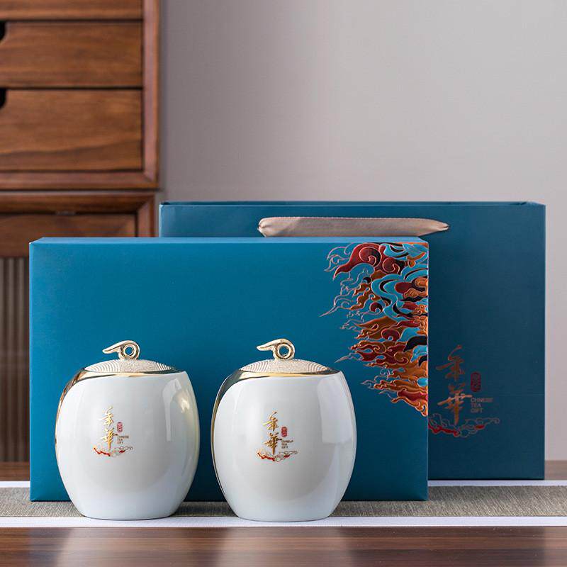 大红色茶叶罐年华陶瓷存红红火火密封罐储罐家用摆件礼品印制logo