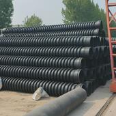 hdpe双壁波纹管大口径聚乙烯钢带缠绕管中空壁管增强螺旋克拉钢带