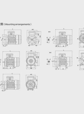 4极ys铝千瓦电机0.55kw0.75kw1.1千瓦1.5kw2.2kw3壳三相异步电机