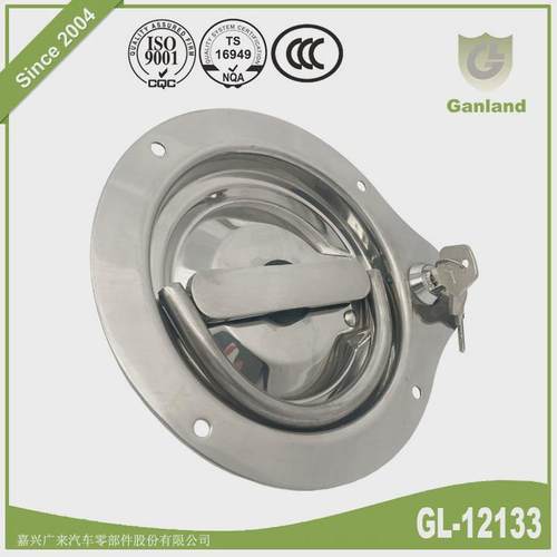 客车行李箱锁具机箱柜门圆锁304不锈钢材质拉手锁具冲压圆盘锁