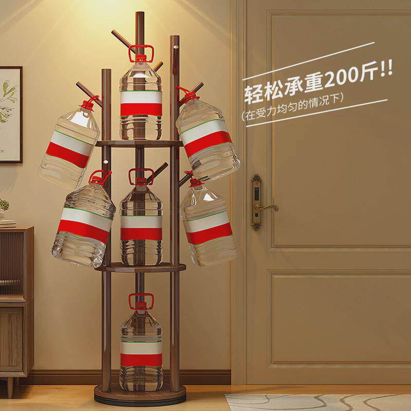 实木旋转衣帽架落地衣架卧室架子置物架立式衣服架子客厅挂衣新品