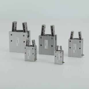 亚德客型手指气缸HFY16平行导轨夹爪手指气缸气爪开闭型气动气缸