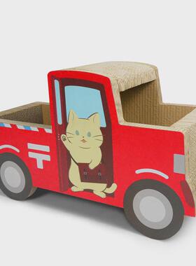 现货工厂【】icle小汽车客车猫窝猫洞绿皮卡车猫窝猫抓板