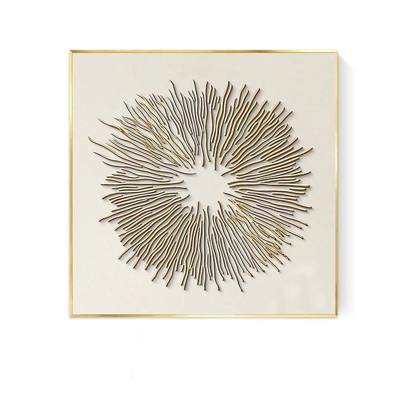 餐厅艺术简约客厅装饰画正方形几何抽象组合挂画轻奢现代卧室