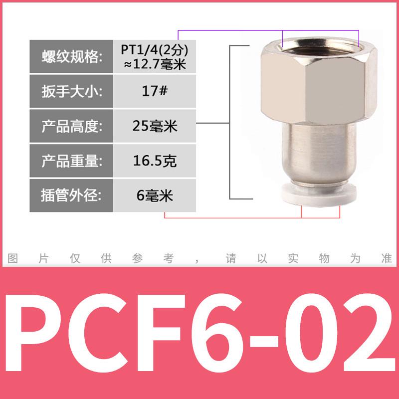 气动快速接头PC螺纹直通PCF内螺纹PL弯头PB外丝气管软管快插接头