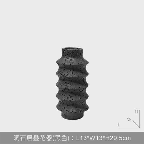 现代极简创意高级干花花瓶样板间客厅餐厅茶几艺术花器摆件古风中