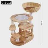 实木猫爬架猫咪猫架猫树猫爬架猫抓板工厂定制猫爬架实木cts 012