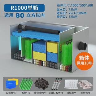 鱼池过滤系统过滤器水循环系统不锈钢净水箱设备室外庭院水池锦鲤