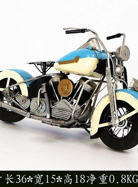 复古摩托车摆件创意家居客厅酒柜书架电视柜装饰品玄关桌面工艺品