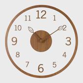 日韩简约钟表悬浮实木数字挂钟客厅家用创意静音北欧时钟DIY表盘