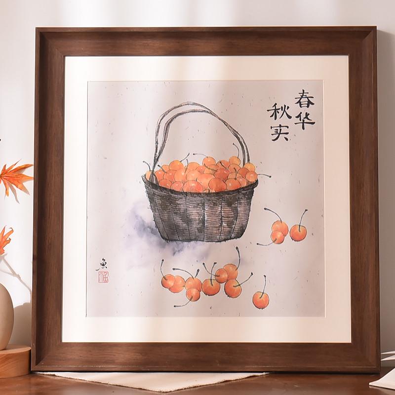 jih3正方形装饰装裱相框中式书法50字画框3338美式油画框架定制