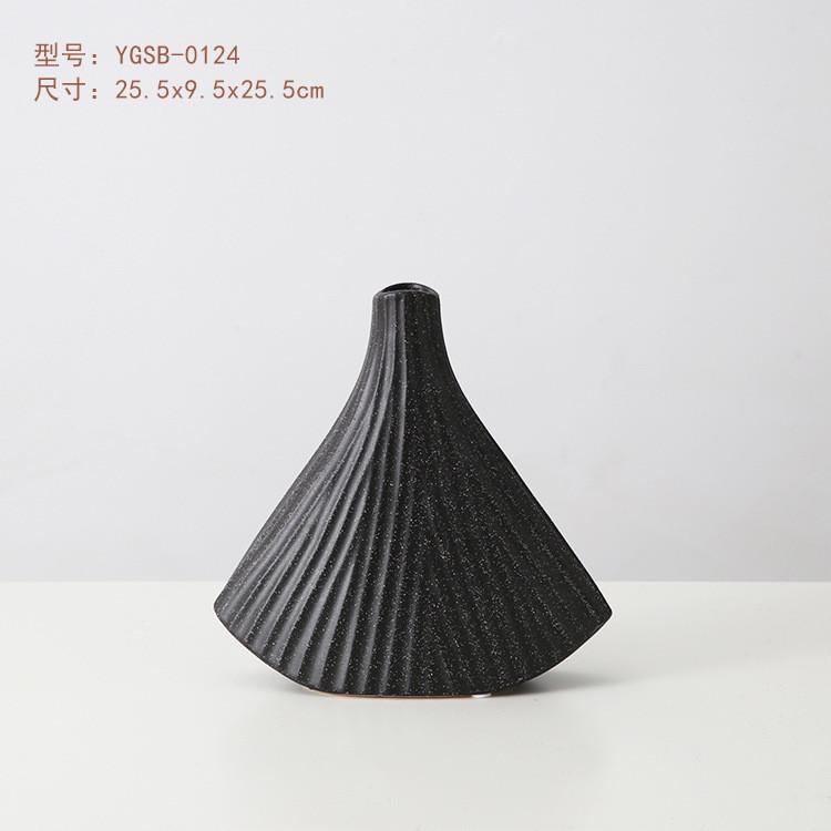 简约贝壳陶瓷摆件装饰品前台摆设客厅玄关瓷器工艺品软装酒店