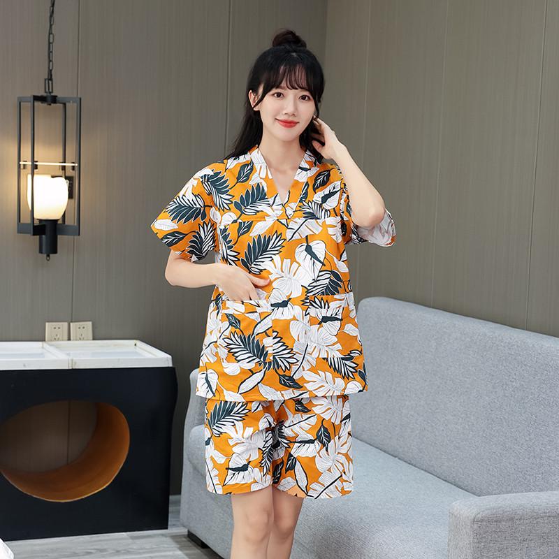06ym芈竹洗浴汗蒸服女32*16支斜纹足疗家居服按摩纯棉男款大码浴