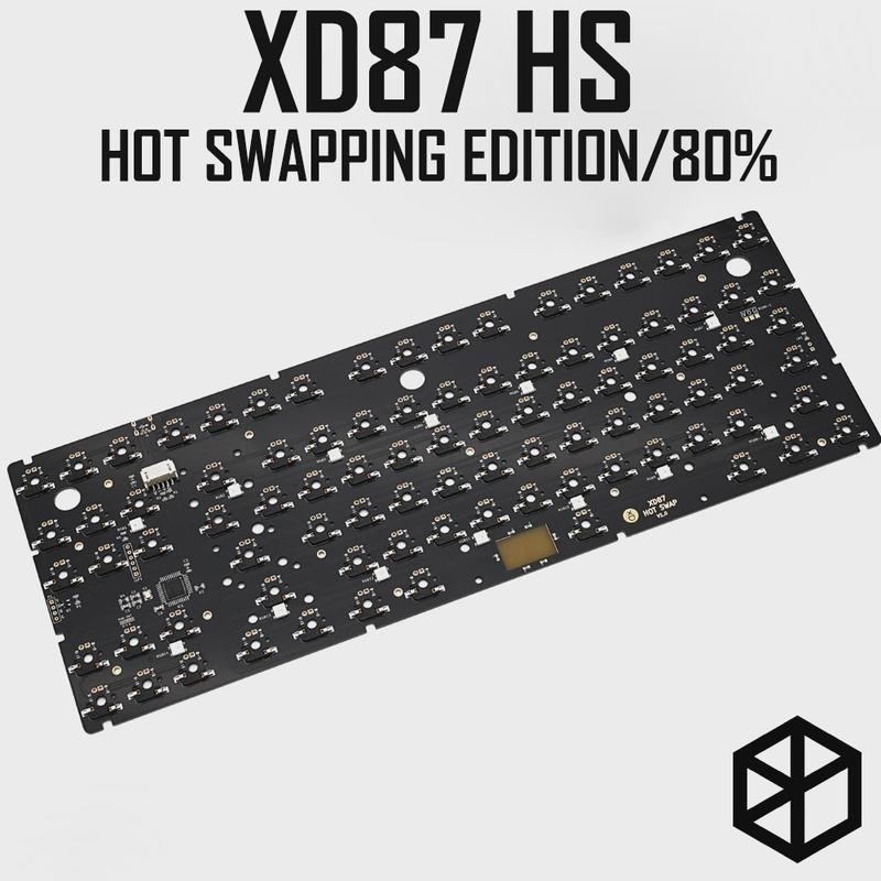 xd87 HS机械键盘客制化pcb套件80%多配列支持rgb底灯热插拔mx轴