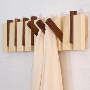 热销实木挂钩玄关入户卧室挂衣架墙上木质挂衣钩壁挂创意墙壁衣帽