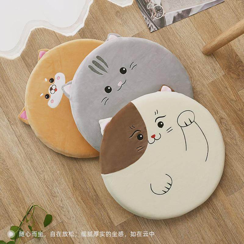 卡通圆形坐垫学生久坐椅子四季厚座垫卧室地上凳子垫子屁垫屁股垫,居家布艺,椅垫,淘宝优惠券,粉丝福利购,淘宝优惠卷