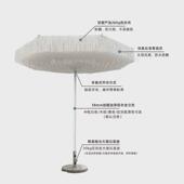 庭院伞创意流苏伞铝合金伞架大型摆件景观设计伞仿真草户外太阳伞