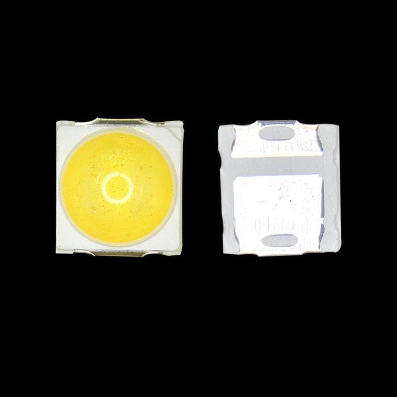 厂家直销led贴片灯珠3030球透镜1w白光0.5w凸头带头暖白透镜车灯