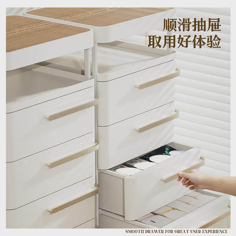 床头抽屉式多层收纳柜储物柜衣柜整理柜夹缝塑料客厅用整理柜子