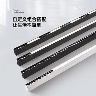 简约格栅吊线led灯长条护眼吊灯家用客厅餐厅照明办公格栅吊线灯