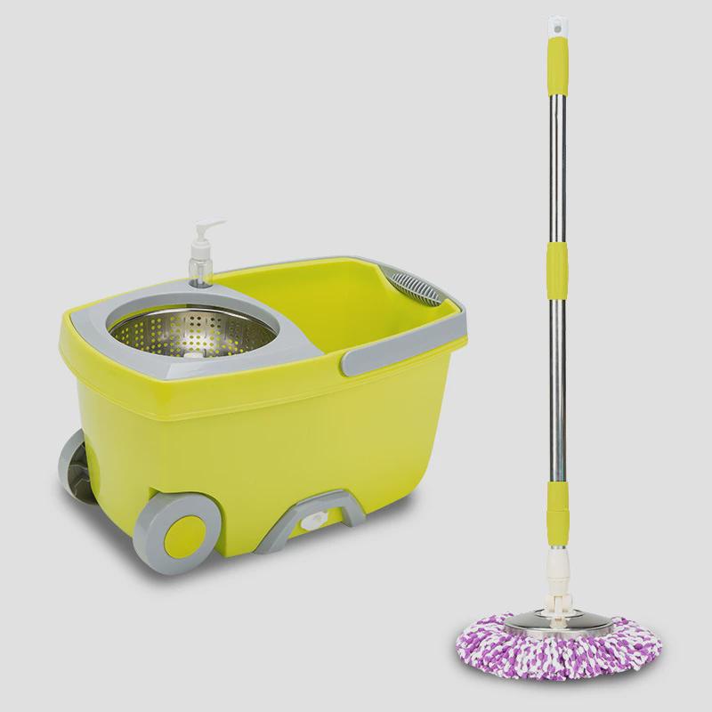 墩布桶家用旋转拖布金属篮平板拖把免手洗好神拖超细纤维拖把桶