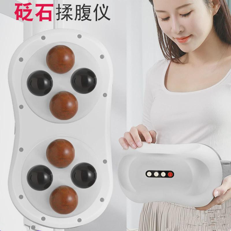 腹部按摩器电动砭石揉腹仪排宿便按摩腰带腰带电热暖宫跨境按摩仪