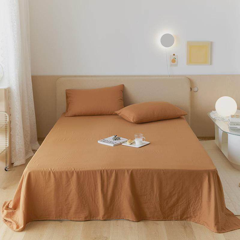 水洗棉床单单件纯色全棉纯棉学生宿舍儿童单人被罩床笠床上用品,床上用品,床单,淘宝优惠券,粉丝福利购,淘宝优惠卷