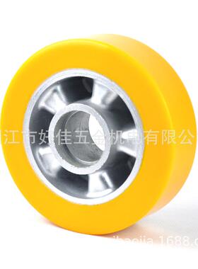工厂直供160X50X60mm铝芯聚氨酯（PU）25mm厚胶脚轮