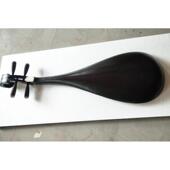 琵琶乐器琵琶檀原木抛光成人琵琶厂销贝雕荷花演奏黑灰