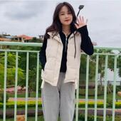 百搭坎肩加厚短款 羽绒棉马甲女2024年韩版 宽松秋冬马夹新款 潮