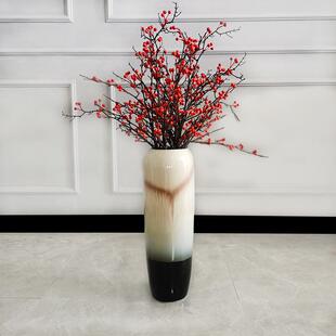 高80cm景德镇干花落地花瓶陶瓷大号客厅玄关欧式现代简约中式插花