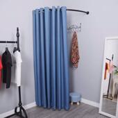 试衣间帘子布帘服装 店c换衣门帘更衣室简易墙角换衣间型帘syj架子