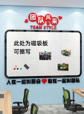 公告栏墙贴公司宣传栏展示板办公室墙面装饰企业文化墙磁吸白板