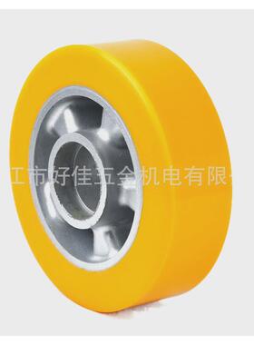 工厂直供160x50x60mm铝脚轮聚氨酯（pu）25mm厚胶芯